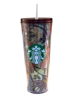 Starbucks | Fall 2021 Rising Floral Metallic Foil Cold Cup 24oz